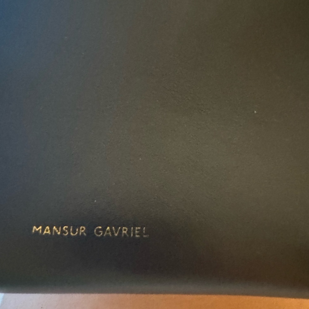 Mansur Gavriel Navy Leather Mini Bucket Bag - Picture 10 of 12